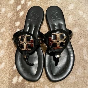 Tory Burch Miller Metal-Logo Sandal